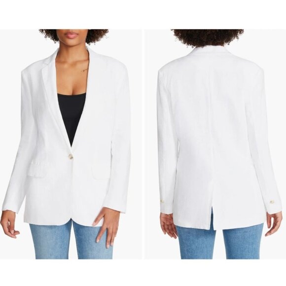 Steve Madden Jackets & Blazers - Steve Madden White Linen Blend Blazer Jacket - NWOT